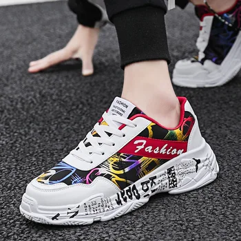 

Mhysa 2019new spring and summer casual sports shoes men's leather shoes lightweight comfortable fashion camouflage shoes M337