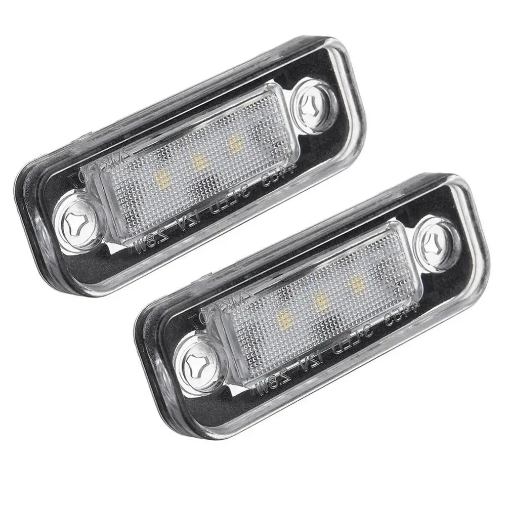 

LED License Plate Light Lamp Error Free For Mercedes Benz W203 5D W211 W219 R171 DC 12V 3- SMD white light LED License Plate LED