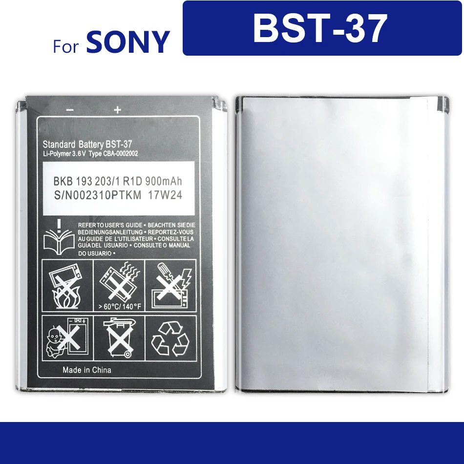 Replacement Battery For Sony W810C W700C W710C K750C K610 W800 W810 W550C BST-37 900mAh Authentic Phone | Мобильные телефоны и