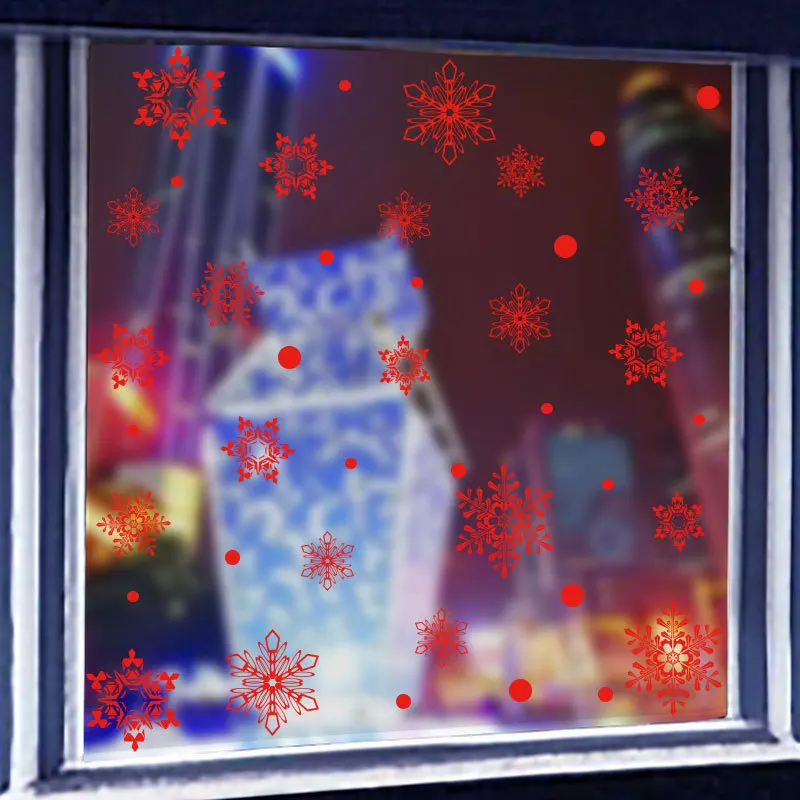 Рождество снежинка электростатические наклейки Стекло окно Электростатическая Адсорбция снежинка год Рождество День украшения wal
