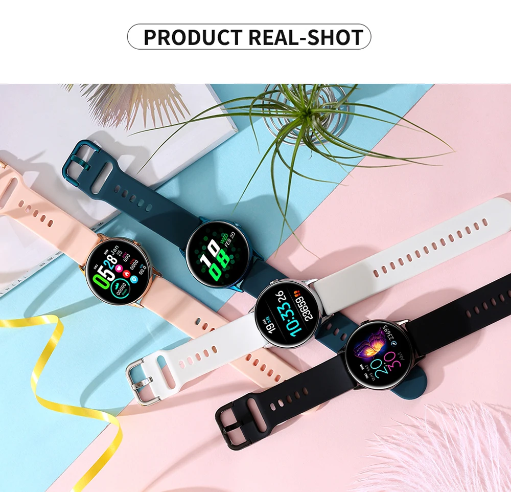 Comprar Reloj inteligente IP68 impermeable con Bluetooth para Apple IPhone xiaomi, Monitor de ritmo cardíaco LG, rastreador de Fitness PK Q9 S9 para mujer