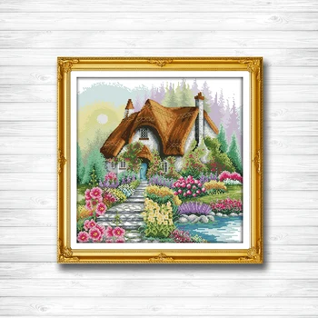 

Flower home Scenery Needlework DIY DMC Cross stitch 11CT 14CT cross stitch kits embroidery needlework sets Home decor crafts