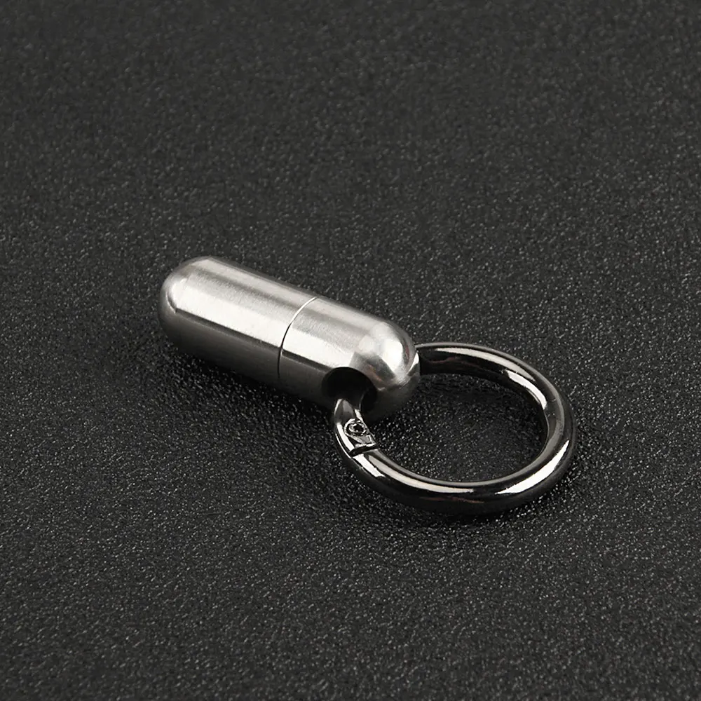 Titanium Outdoor Bottle Mini Titanium Alloy Seal Bottle Waterproof Canister Pill Bottles EDC Supplies pill box water bottle holder