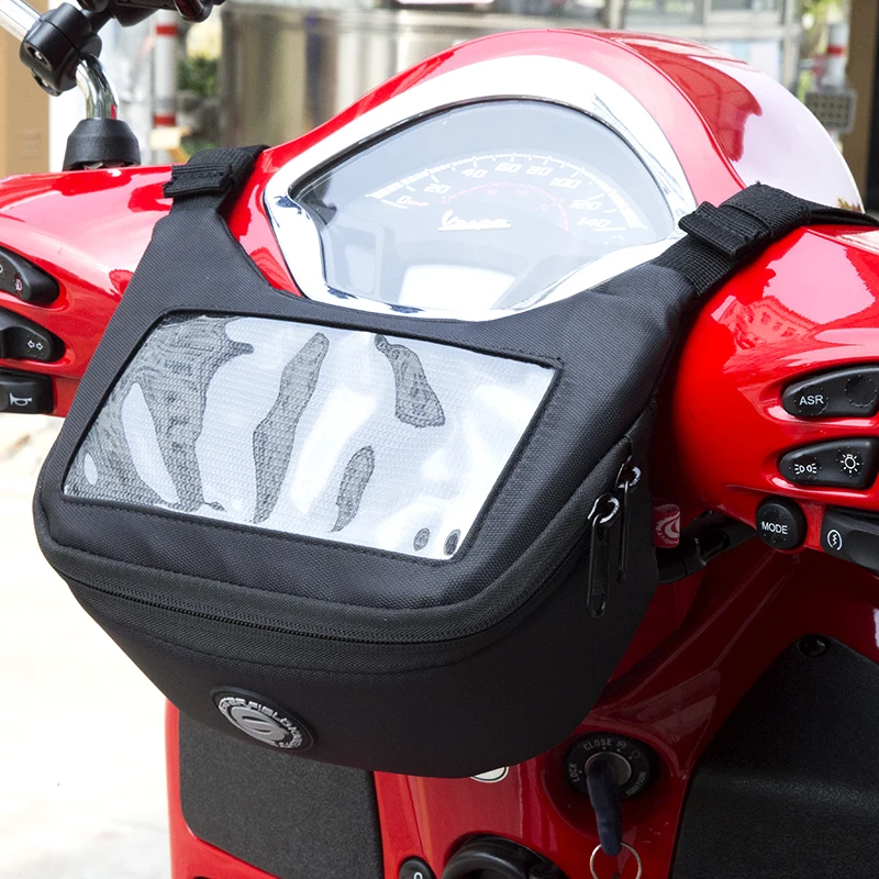 SFK Motorcycle Hanging Front Top Box/ Leg Bag Black Transparent See Through Waterproof/ Motorbike Tool/ Motocross Accessories