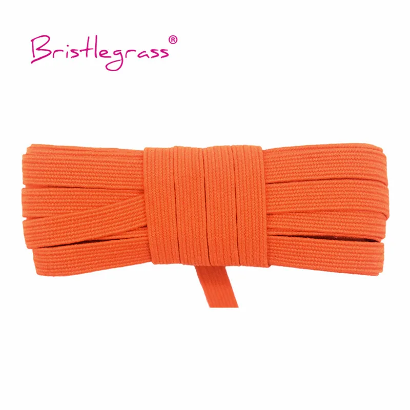 Bristlegrass Glitter Elastic Cord – 6mm Flat Skinny Band for DIY Sewing & Craft Projects