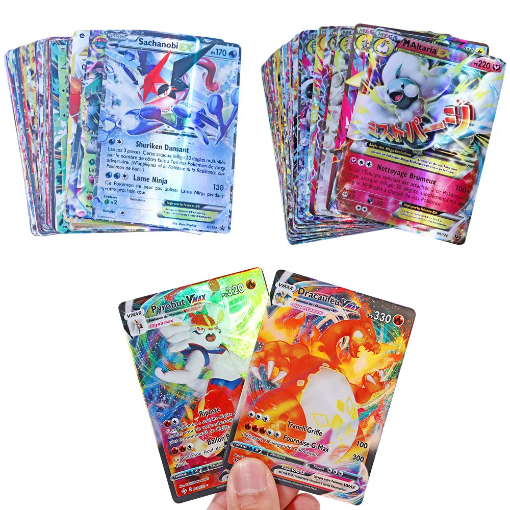 Pokémon Card Bundle: 20 GX, 300 V/VMAX, 100 Tag Team, 20 EX, 20 Mega - French Edition Description Image.This Product Can Be Found With The Tag Names Hobby Collectibles, Pokemon card, Toys Hobbies