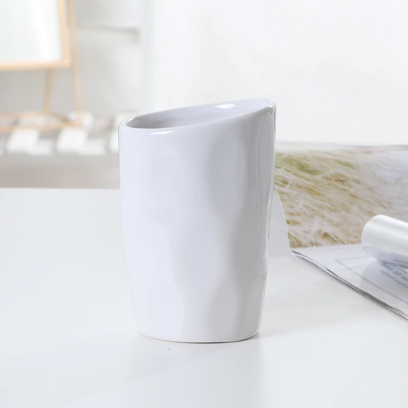 Gargle cup Керамический набор для умывания ванной набор из пяти белых принадлежностей для ванной набор для умывания - Цвет: Gargle cup