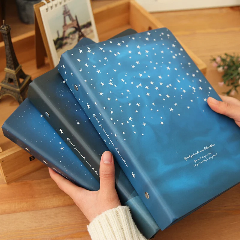 

Good Night" Loose Leaf Notebook Big Coil Spiral Hard Cover Diary Lined Papers Journal Planner Study Notepad
