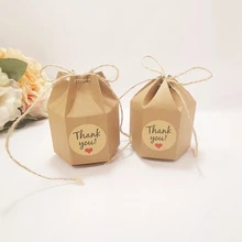  10pcs Thank You Paperboard Box 9.5cm DIY Packaging Box for Wedding Birthday Christmas Baby Shower Party Candy Cookies Boxes 