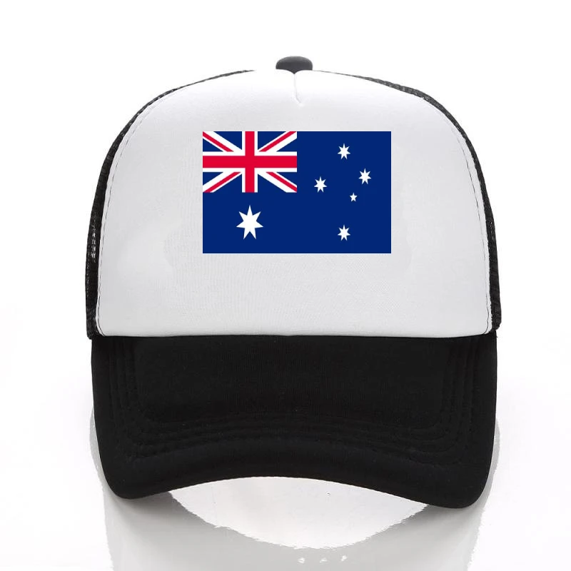 Australian flag Printing Customized Logo Mesh Trucker Hat Fashion Men Women Children Travel Team Baseball Cap Truker | Спорт и