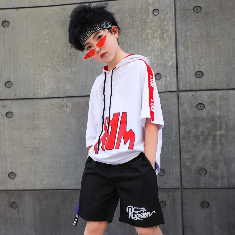 

Hip Hop Set BOY'S Handsome Korean-style Girls Jazz Costumes Summer Children Trend Hip Hop Performance Clothes Children