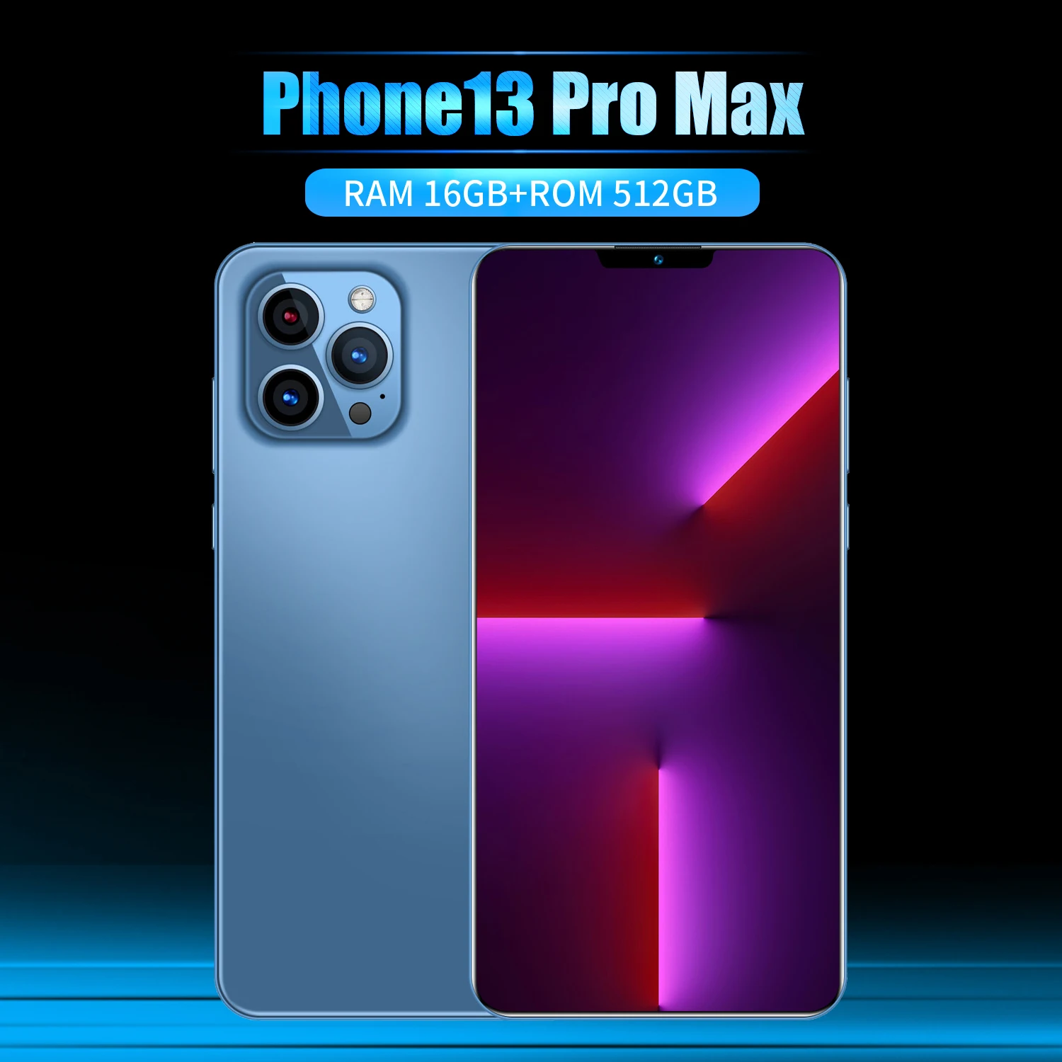 Телефон с экраном диагональю 6 7 дюйма планшетом 12 Гб + 512 для Apple IPhone 13 Pro Max Samsung Huawei |