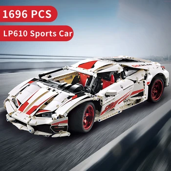 

GT-R Technic RC Racing Car With Motor Led Light Fuction Remote Control MOC-25326 Building Blocks Bricks Toys Gifts