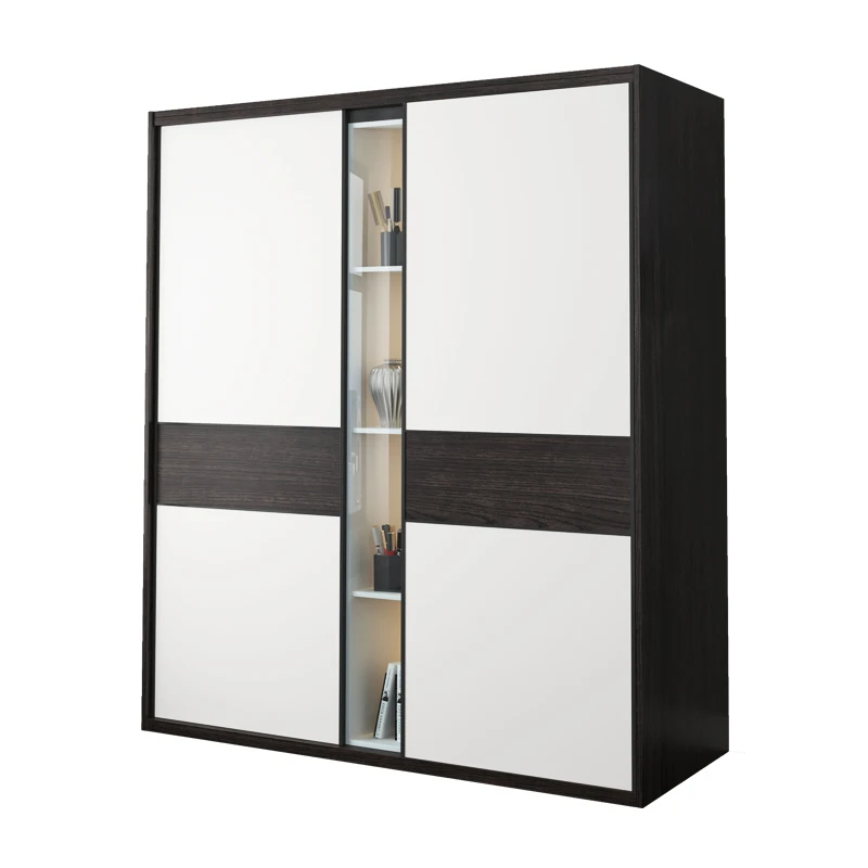Wardrobe storage large capacity fashion wardrobe double hanging assembly cabinet reinforcement folding wooden font b closet