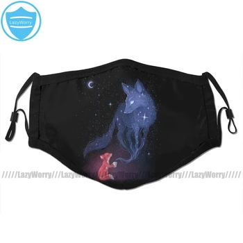 

Moon Mouth Face Mask Celestial Facial Mask Kawai Cool with 2 Filters for Adult