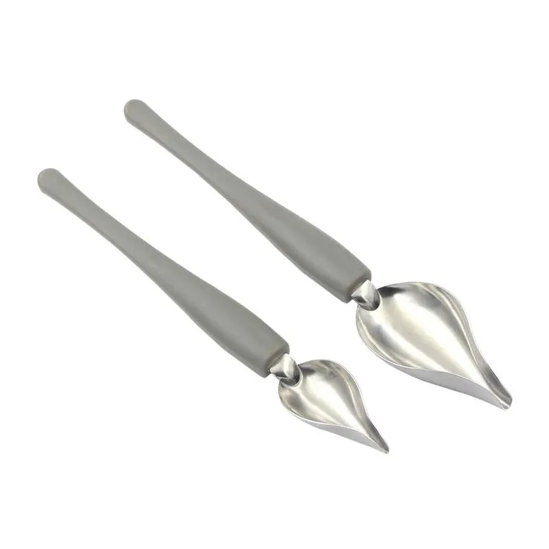 Cuchara de acero inoxidable para pintura de salsa y lápiz de Chef, para restaurante, horneado de alimentos occidental, decoración de postres, cucharas de dibujo artístico, 2 uds.