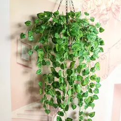 Искусственный Плющ листовые Искусственные растения зеленый растения-гирлянды искусственная Виноградная лоза листва домашнее