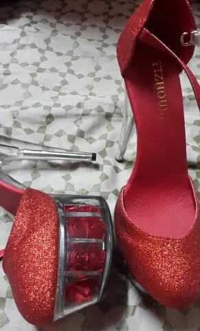 15cm The new bride's shoes are in a sexy show, with 15 cm high and one pair of wedding Dance Shoes