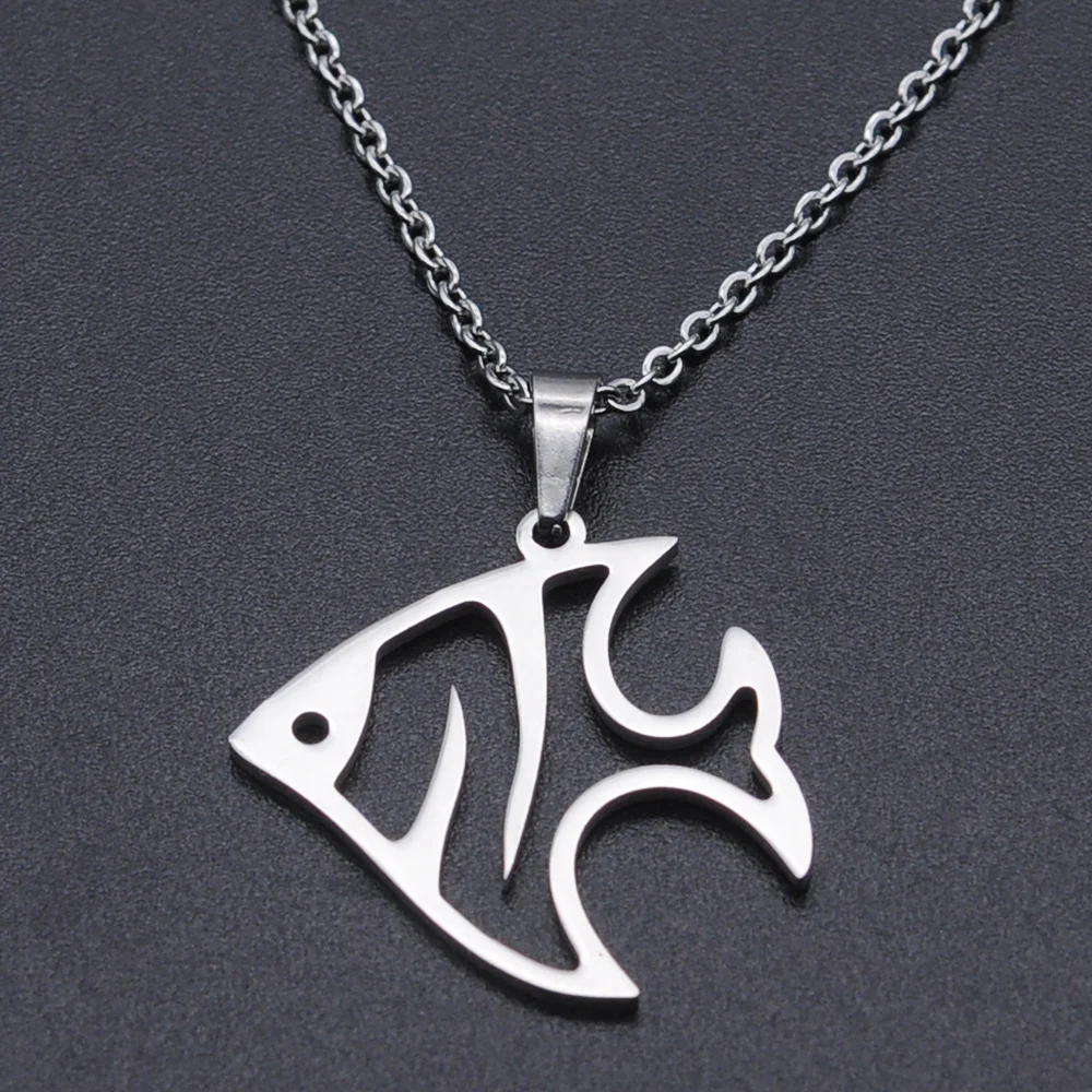 Fish Steel Charm Necklace for Women Wholesale Dropshipping Dainty Necklaces Fashion Jewelry Accept OEM Order | Украшения и
