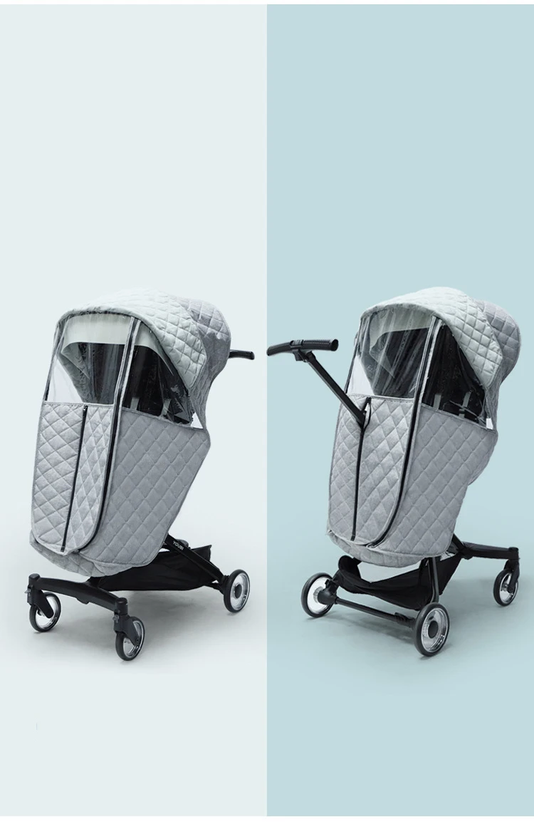 baby stroller cover net Universal Winter Thicken Baby Stroller Rain Cover Weather Wind Sun Shield Transparent Breathable Trolley Raincoat Accessories baby stroller accessories and parts	