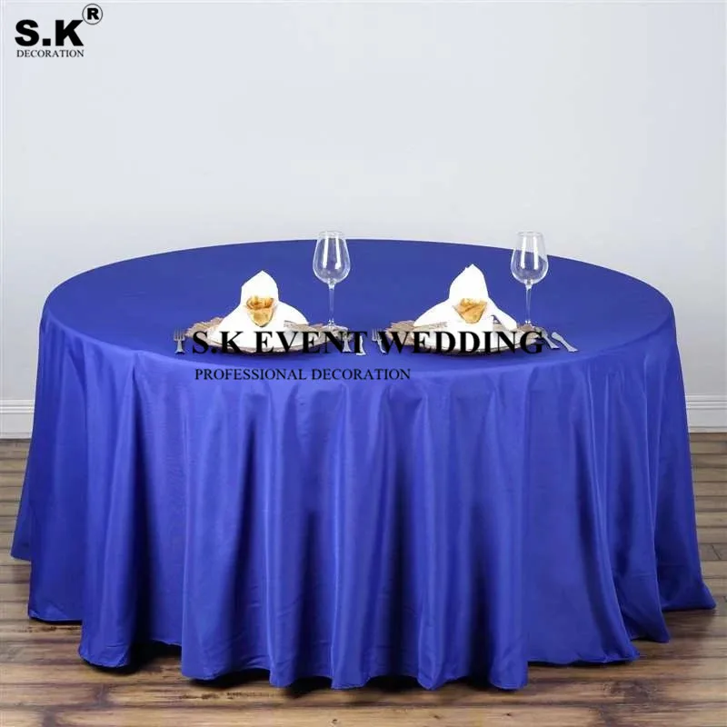 Toalha de mesa redonda, preta, branca, de poliéster, para decoração,  banquete, casamento, jantar - AliExpress