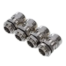 Promotion! 4 pcs PG 7 3-6.5 mm dia wire metal waterproof connector cable gland connector