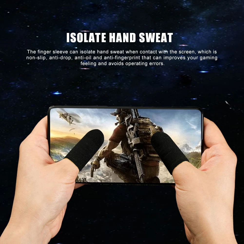 New 1 Pair Of Finger Sleeves Mobile Game Controller Anti-skid Sweatproof Fingertips Case Protector Gaming PUBG | Электроника