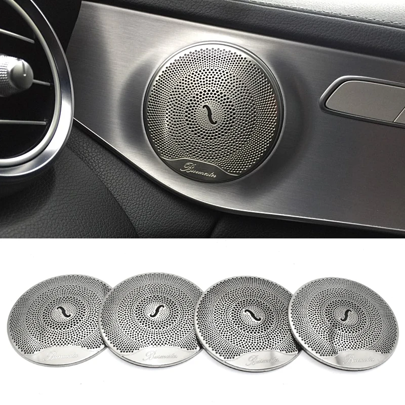 

Stainless Steel Car Audio Speaker Car Door Loudspeaker Trim Cover For Mercedes Benz 2015- C Class W205/glc - E-class
