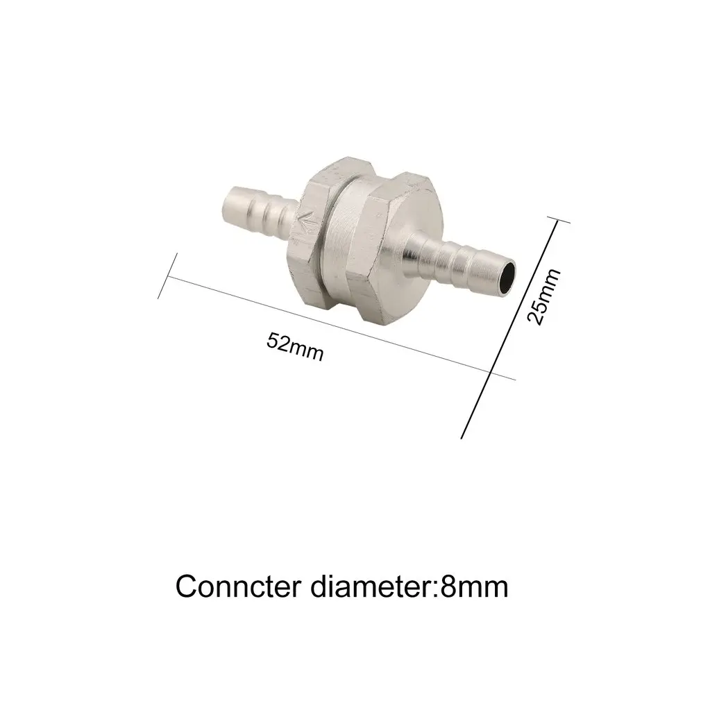 1 шт. алюминиевый обратный клапан 6 мм топливный обратный Встроенный обратный клапан вакуумный шланг один способ для карбюратора автомобиля
