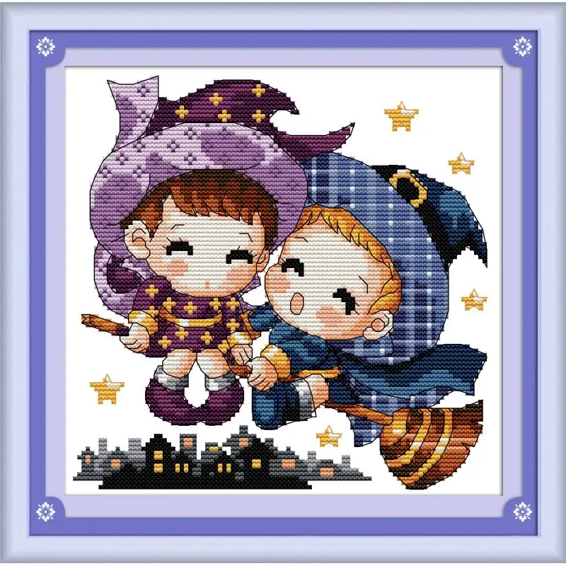 Joy Sunday Cross Stitch Fly with You Paintings Counted Printed on Canvas 11CT14CT DIY Needlework Kit Embroider Sets | Дом и сад