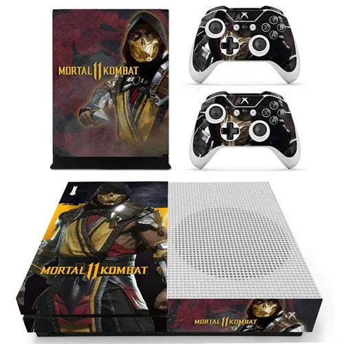 Mmoral Kombat 11 наклейка на кожу для Microsoft Xbox One S консоль и 2 контроллера для Xbox One тонкая виниловая наклейка на кожу - Цвет: Ys-xboxoneS-2094