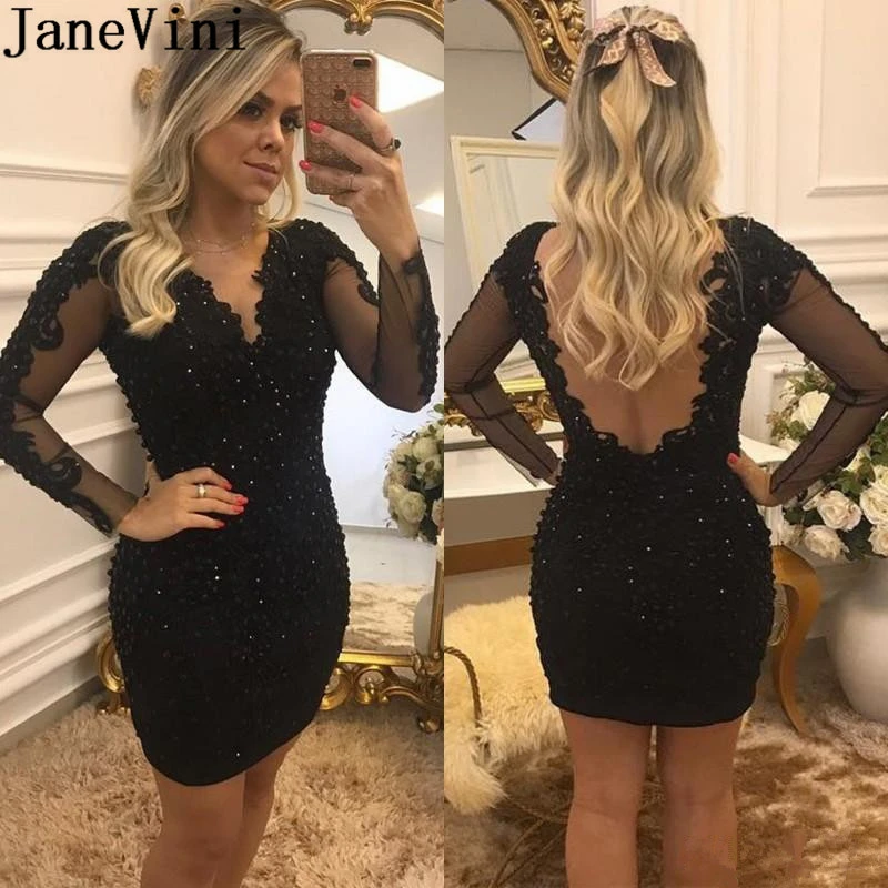 Janevini Sexy Black Cocktail Dresses ...