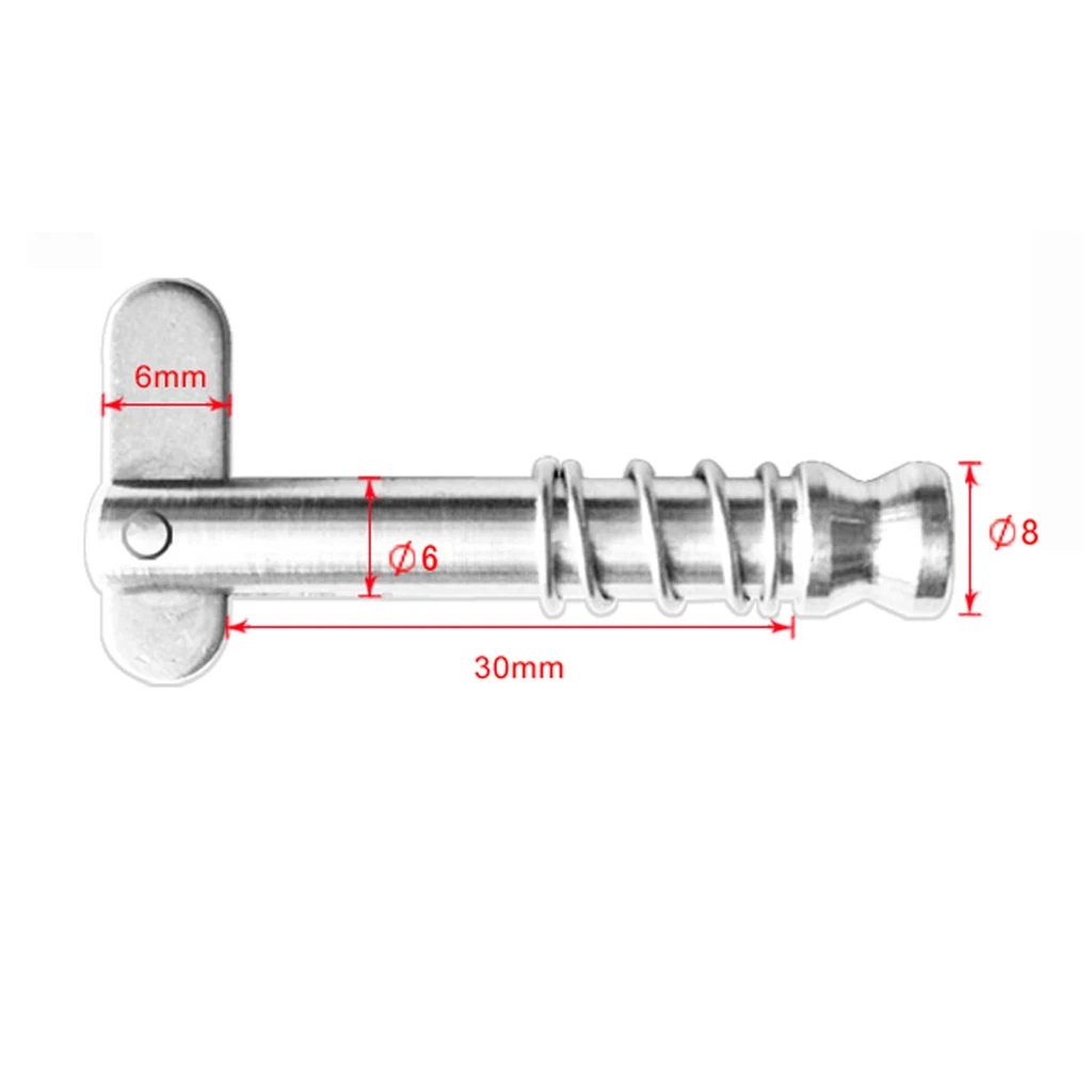 Bimini Top Deck Hinge Quick Release Spring Pin Stainless Steel Marine Grade