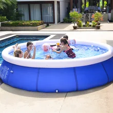 Large Inflatable Swimming Pools Outdoor 3.6mX0.9m Round Shape Removable Pools Boias Para Piscina Sports Entertainment AB50YC