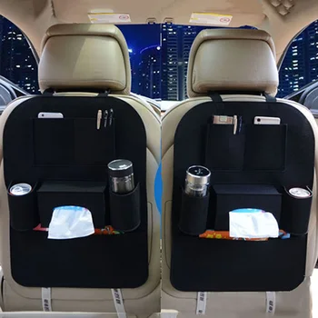 

Hot New 40 x 56cm Black Car Seat Back Multi-Pocket Food Storage Bag Backseat Cover Organizer Holder Accessories Car-styling
