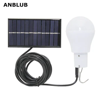 

ANBLUB Portable LED Solar Lamp Charged Solar Energy Light Panel Powered Emergency Bulb For Outdoor Garden Camping Tent Fishing