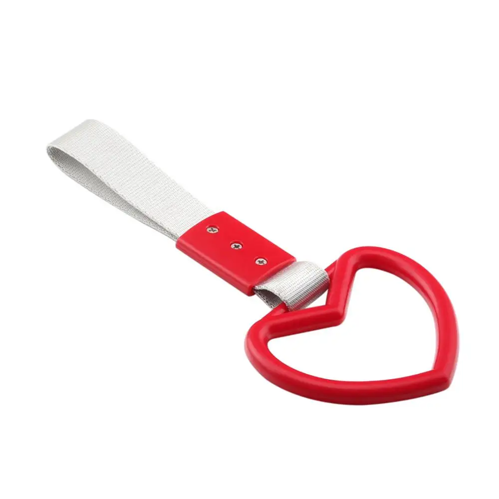 heart B JDM Гоночный ремень с ручкой кольцо с сильным нейлоновым ремешком для метро поезд автобус ручка ремень Шарм Дрифт автолюбитель Универсальный - Цвет: heart B