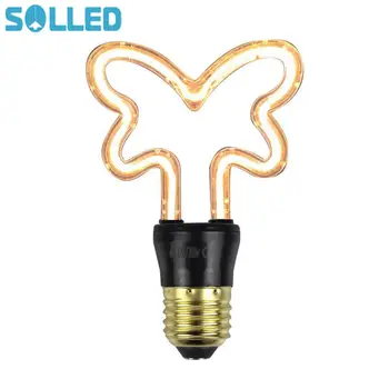 

E27 4W LED Butterflies Tube Shape Filament Light Bulb for Coffee Restaurant Home Room Decoration