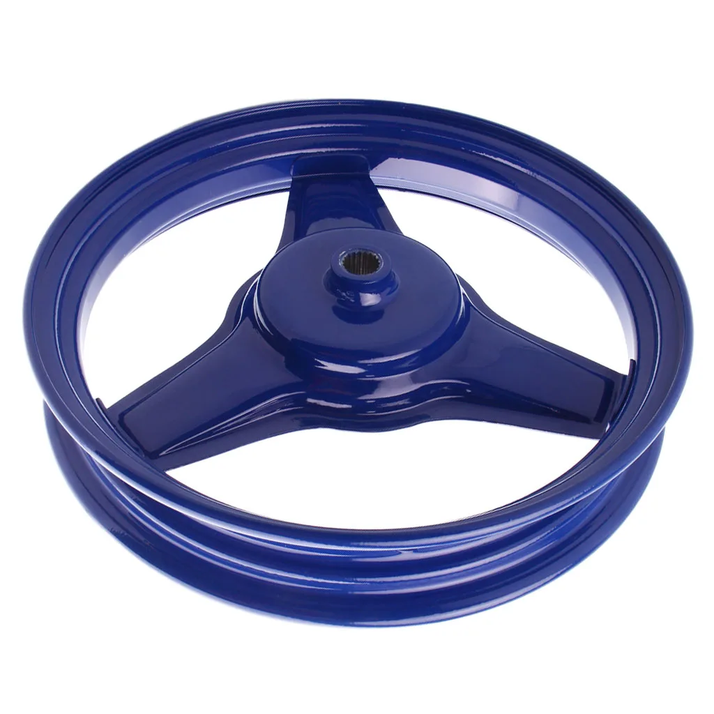 Metal Gloss Blue Motorcycle Rear Rim Wheel Accessory Replacement for Yamaha PY50 PW50 PEEWEE Motorbikes
