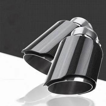 

Black Straight 101 Tail Car Muffler Tip Exhaust System Universal Stainless Steel Black Glossy Exhaust Pipe Mufflers Multi-size