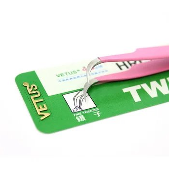 

by dhl or ems 100pcs Vetus Pink Tweezsers Eyelash Extension Tweezers CS-11 CS-15 CS-12 CS-5A new