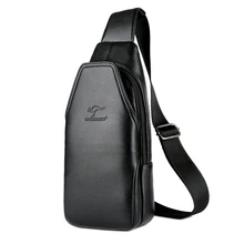 Брендовая Сумка-кенгуру, кожаная мужская нагрудная сумка, винтажная сумка через плечо, мужская деловая сумка-слинг, мужская повседневная нагрудная сумка
