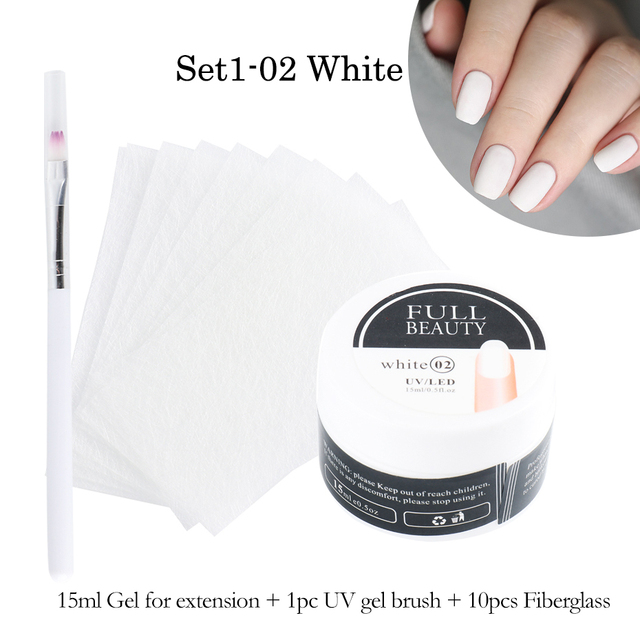 Gel For Extension UV Builder Nail Gel Clear Acrygel Base Varnish Quick Buidling Nail Art Brush Set For Manicure LY1800-1