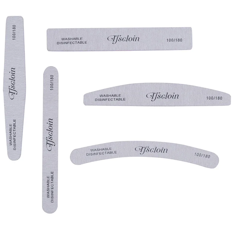 2019 10pcs Sandpaper Nail File Lime 100/180 Double Side Sanding Buffer Block Set Grey Files For UV Gel Polish Manicure Tool | Красота и