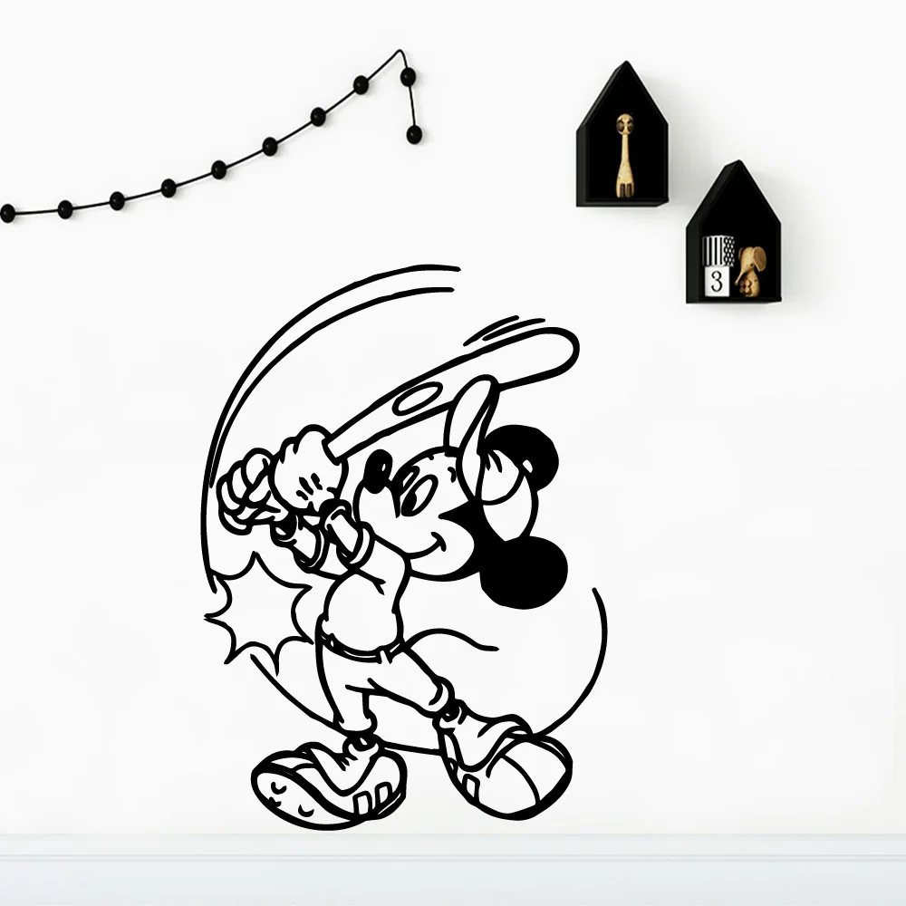 Прекрасный Микки Минни Маус виниловые наклейки на стену, декор для детской комнаты, детская комната, настенные наклейки s, декоративные наклейки на стену s