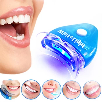 

White LED Light Tooth Whiten Portable Teeth Whitening Tool Toothpaste Gel Whitener Oral Care Electric Including Battery Original