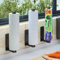 Kitchen Paper Towel Rack Free Perforated Hanger Household Paper Roll Storage Storage Shelf Wall-Mounted