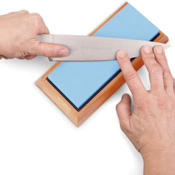 

Premium Extra Large Sharpening Stone Set- Whetstone Knife Sharpener- Grits 400/1000/6000 Waterstone & Flattening Stone- Kitchen