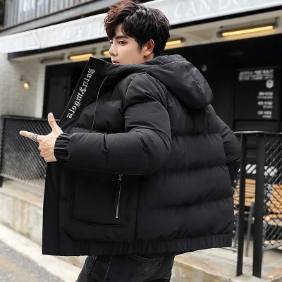 mens parka with fur hood Men's winter jacket 2021 stand-up collar cotton-padded jacket men's baseball collar jacket thick down jacket Slim down jacket long down coat Parkas