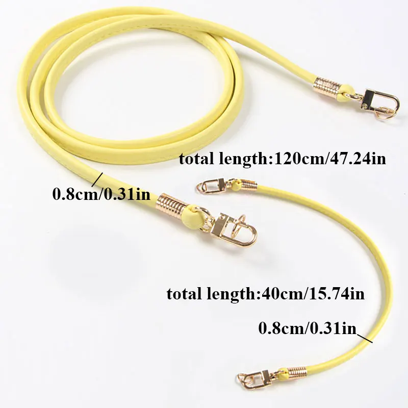 Candy Color Crossbody Small Carry Strap Soft Handbag Handle Bag Accessories PU Strap Sholder Bag Belts Leather Thin Crossbody